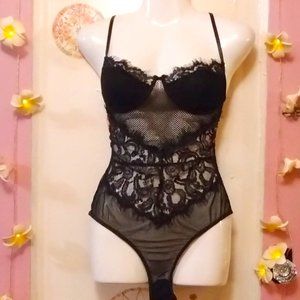 Lace and Mesh (M) Sexy Lingerie Bodysuit - NWOT